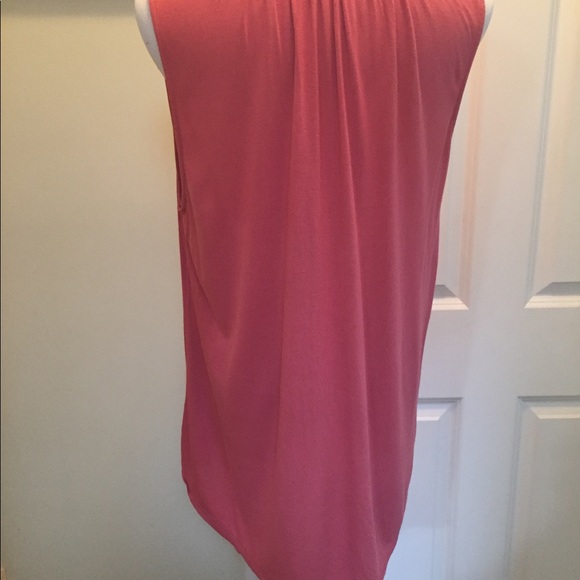 Loft deep peach sleeveless tie front top - Picture 7 of 7